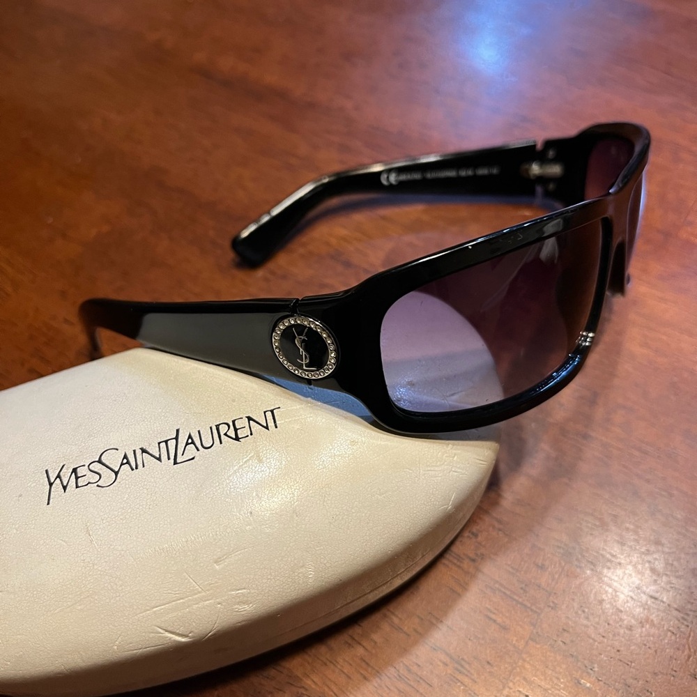 Vintage Yves Saint Laurent Women’s Black Sunglasses